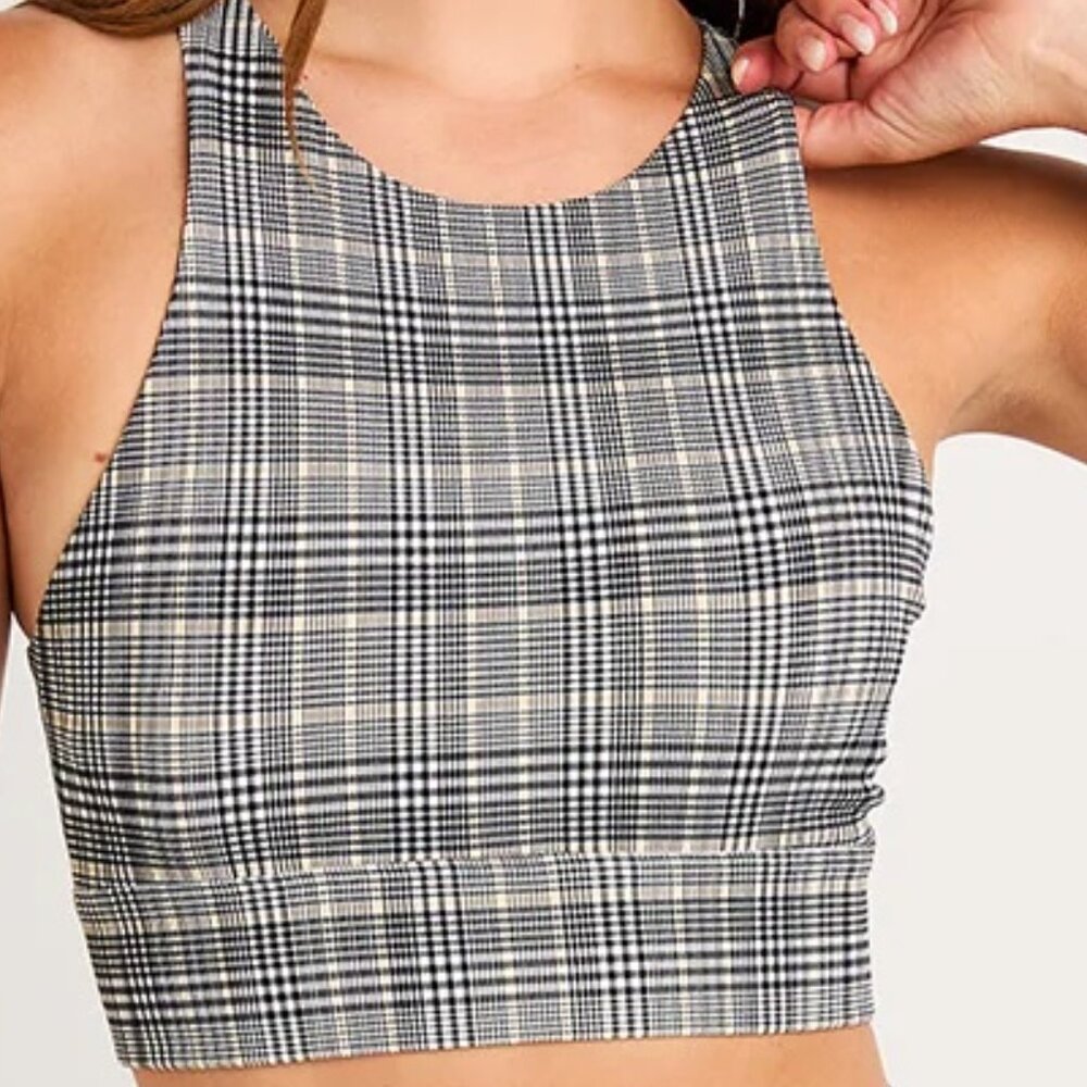 Sophia Plaid Bra Top